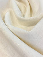 Костюмная ткань молочного цвета с золотым напылением, креп, ткань для платья