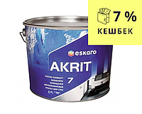 Краска латексная ESKARO AKRIT 7 интерьерная транспарентная-база TR 2,7л