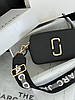 Жіноча сумка Marc Jacobs The Snapshot Black Gold Logo V2 еко шкіра чорна Крос Боді на 2 відділення, фото 9