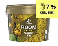 Краска акрилатная ESKARO ROOM для стен транспарентная-база TR 2,7л