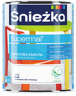 Емаль акрилова Supermal білий глянець 0.8 л