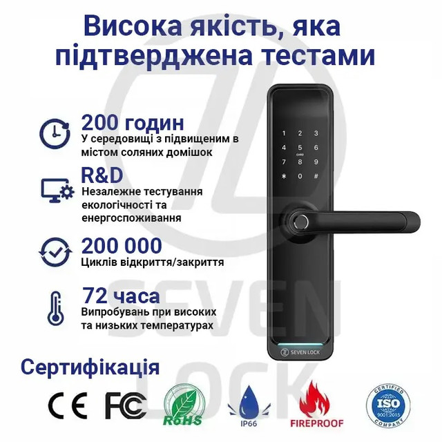 Тестирование электронного замка SEVEN LOCK SL-7767