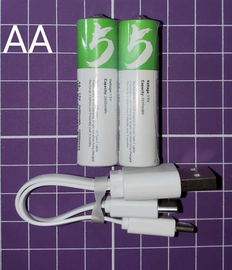 Перезаряджаємі акумулятори li-ion AA 1,5V 2600 mWh 2шт (Smartools)