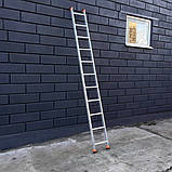 Алюмінієва драбина 3 метра драбина садова 11 сходинок, фото 10