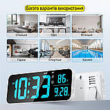 Настінний електронний годинник Mids NS-40, термометр, календар, секундомір, таймер., фото 7