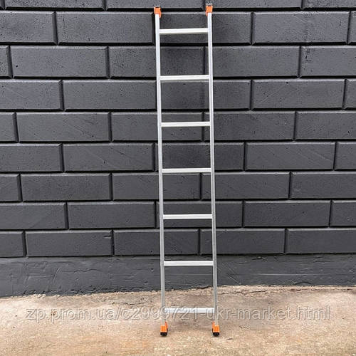 Алюминиевая лестница 7 ступеней, односекционная приставная (ID ...