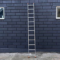 Алюминиевая лестница 1 секция на 12 ступеней, приставная