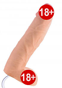 Реалістичний фалоімітатор з еякуляцією Loadz, бежевий, 25.4 х 5 см