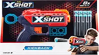 Скорострельный бластер X-Shot Red EXCEL Kickback 8 патронов (36184R)