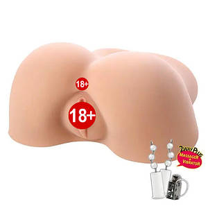 Мастурбатор Kokos OLIVIA SAY Deluxe з вібрацією та масажем, два входи: вагіна та попіка