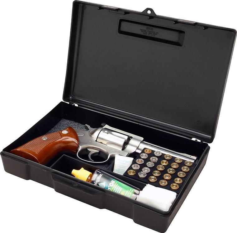 Кейс MTM Handgun Storage Box 804 для пистолета/револьвера с отсеком под патроны (24,9x16,0x5,1 см) ll - фото 1 - id-p2058407166
