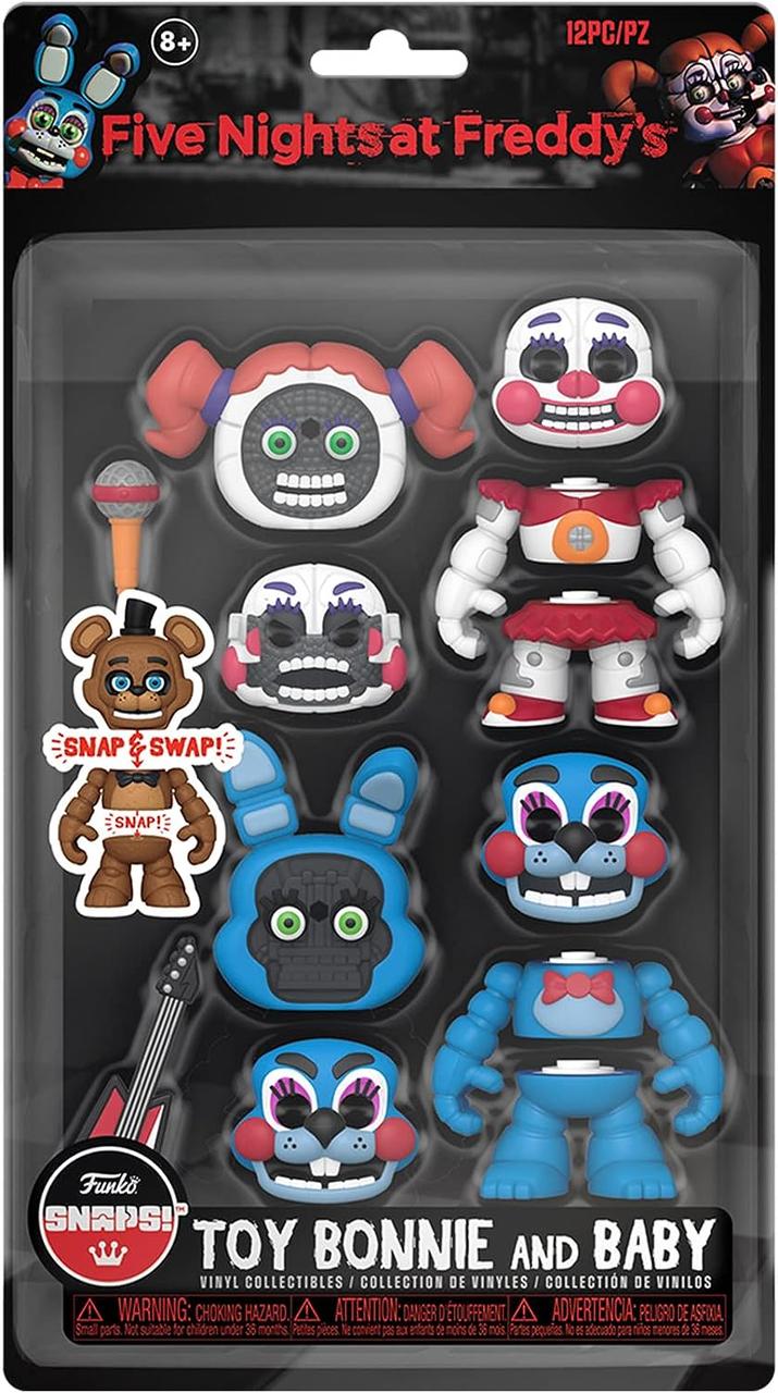 Фанко 5 ночей з Фредді 2 фігурки Snap Бонні та Бебі Funko Five Nights At Freddy's (FNAF) Snap Bon Bon Bonnnie&Baby, фото 1