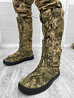 Водозащитные тактические водонепроницаемые военные бахилы для обуви пиксель