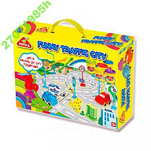 Дитячий пластилін "Місто",5 кольорів,2 машинки