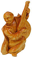 Авторская статуэтка ручной работы из дерева Козак Бандурист