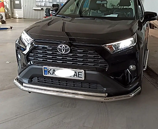 Передній захист подвійний ус нерж Toyota Rav-4 (c 2018 —)