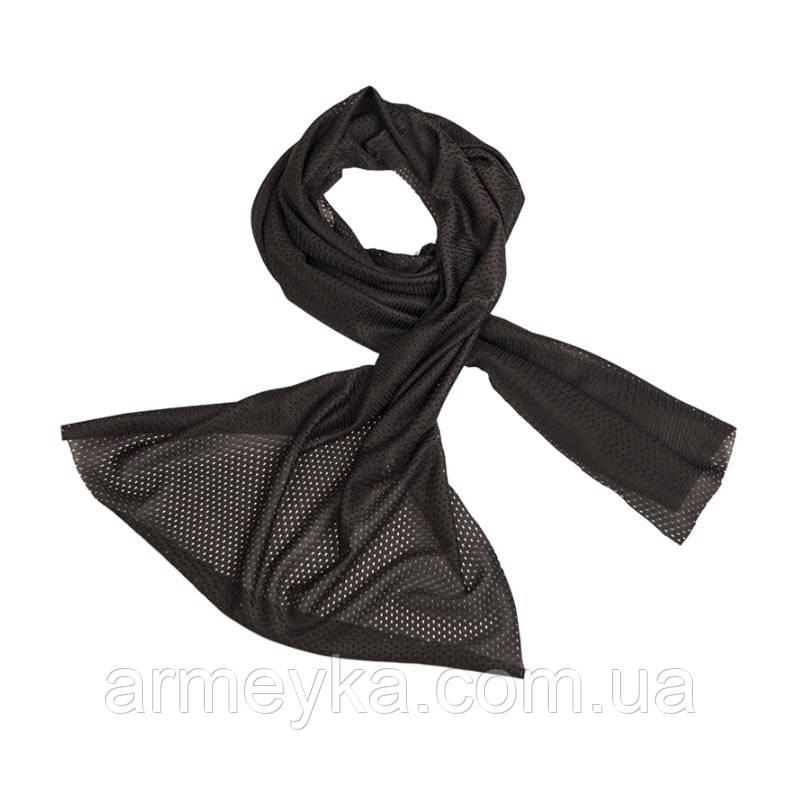 Шарф-сітка снайперський 190х50 см. чорний поліестер Mil-Tec Німеччина