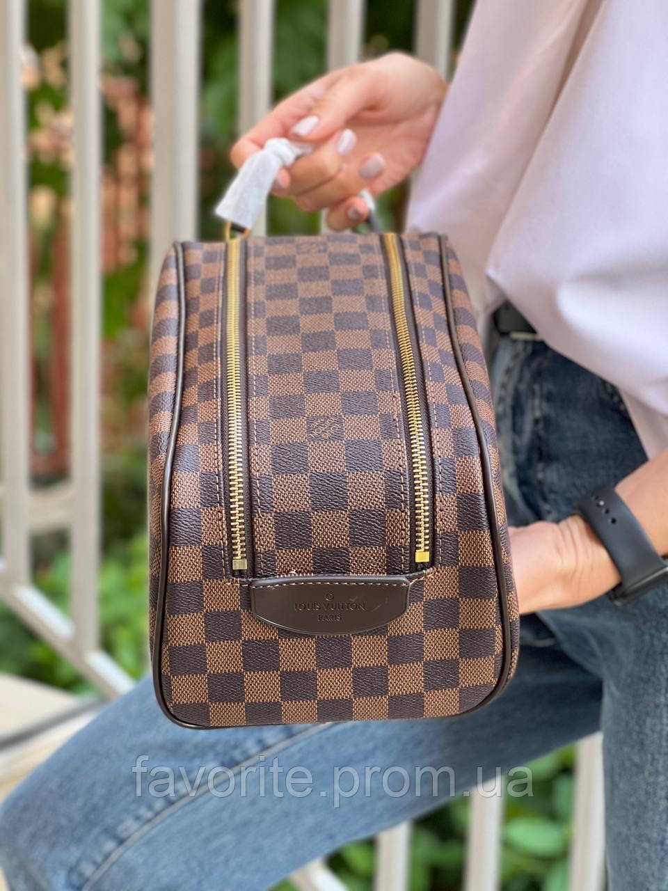 Косметичка Louis Vuitton Damier Canvas коричневая - фото 2 - id-p2058529158