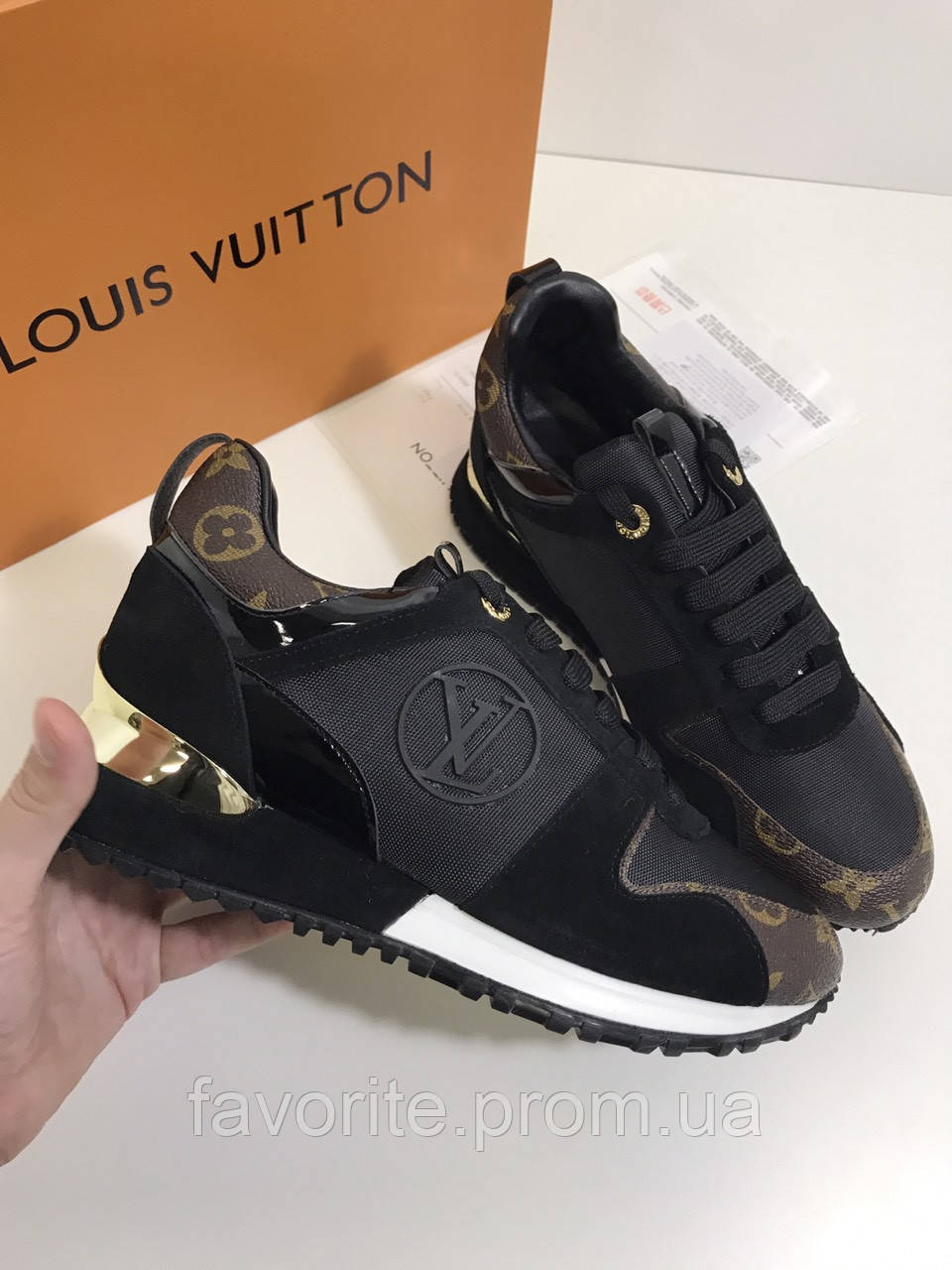 Модные женские кроссовки LOUIS VUITTON с канвой - фото 6 - id-p2058529168