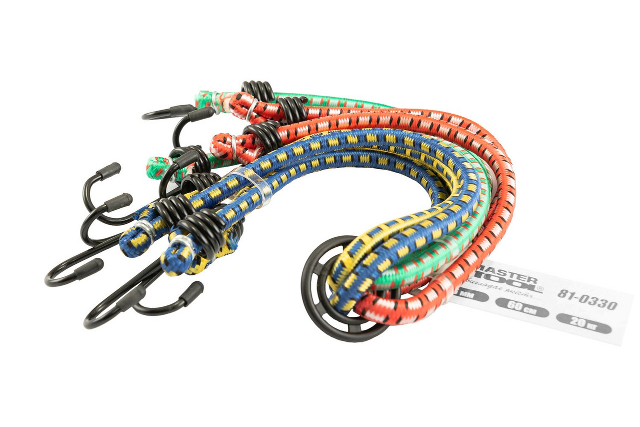 Стяжка вантажу MASTERTOOL "Павук" гумова Ø 8 мм 60 см 8 гаків 81-0330, фото 1