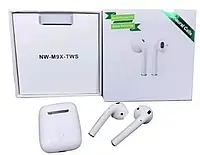 Навушники NW-M9X TWS з кейсом Бездротові стерео гарнітура сенсорна з боксом для зарядки Блютуз навушники p