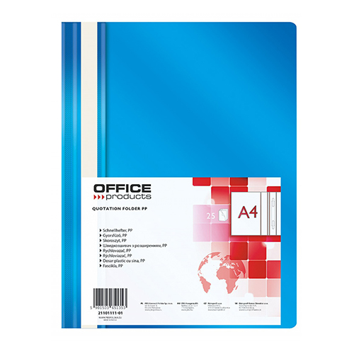 Швидкозшивач А4 синій, ТМ OFFICE PRODUCTS
