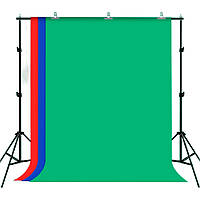 Фон хромакей с держателем Puluz Stand Backdrop Crossbar Bracket Kit 2x2m Red/Blue/Green (PKT5204) [98226]