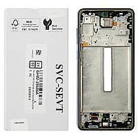 Екран (дисплей) Samsung Galaxy A73 5G A736B з тачскріном оригінал 100% у сірій рамці