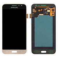 Екран (дисплей) Samsung Galaxy J3 2016 J320H з тачскріном золотистий IN-CELL