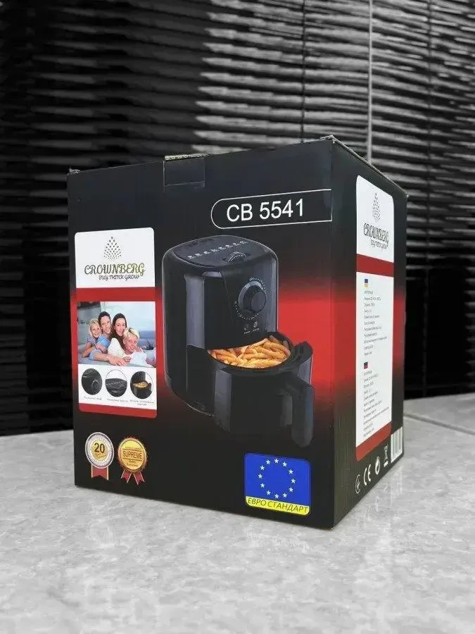 Аэрофритюрница Crownberg CB-5541 на 1.5 л 1200W с таймером, Настольная электрическая фритюрница для дома - фото 6 - id-p2058572634