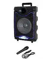 Акустична система з мікрофоном Goldteller GT-6020 FM Bluetooth блютуз колонка-валіза караоке переносна p