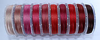 Нитки для вышивания белые Tytan 100 (100м) Микс красно-розовый 10 шт