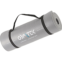 Коврик (мат) для йоги и фитнеса Gymtek NBR 1,5см серый p