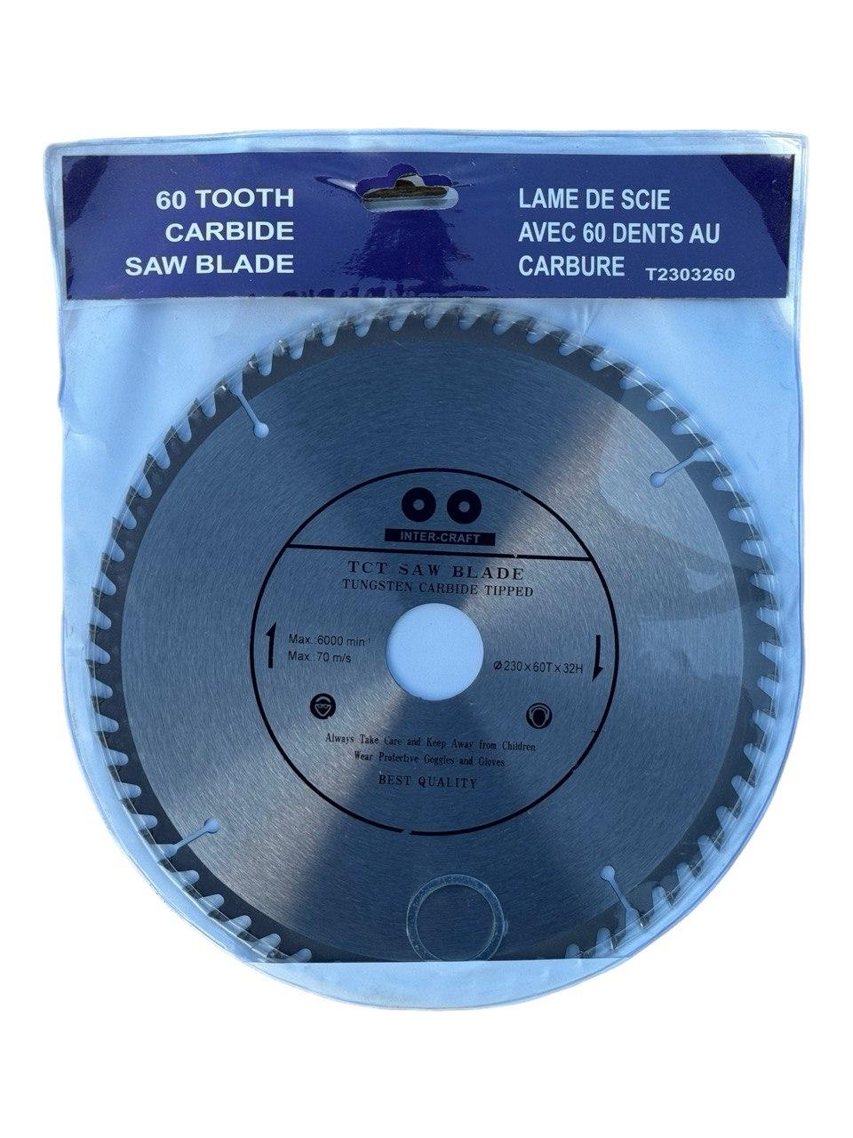 Диск пильний по дереву Inter-Craft 230*32 мм 60 зубів
