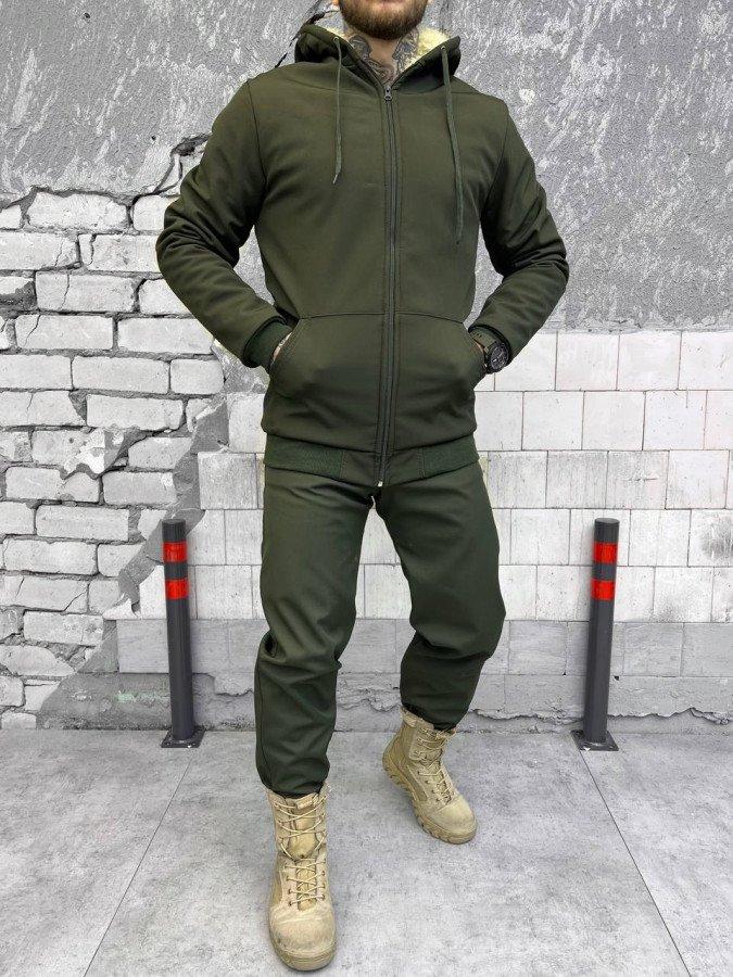Штурмовая военная форма Splinter k5 на меху качественная утепленная армейская форма софтшел олива arn - фото 8 - id-p2058534635