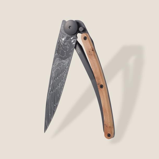 Ніж складний з тату DEEJO 37G Juniper wood / Eagle (1GB000108)