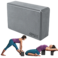 Блок для йоги Gymtek EVA серый
