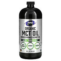 Предтренировочный комплекс NOW Sports Organic MCT Oil, 946 мл