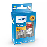 Комплект светодиодных ламп Philips 11499AU60X2 P21/5W LED Ultinon Pro6000 SI 12V BAY15d amber