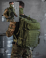 Рюкзак тактический олива, армейский тактический рюкзак 45 л, военный рюкзак зсу, армейский рюкзак хаки sd341