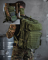 Штурмовой рюкзак ЗСУ, военный рюкзак олива 45 литров, армейский рюкзак тактический олива sd341
