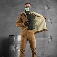 Военный зимний костюм Shredder Койот тактическая и форменная одежда утепленная овечьим мехом Softshell XL arn