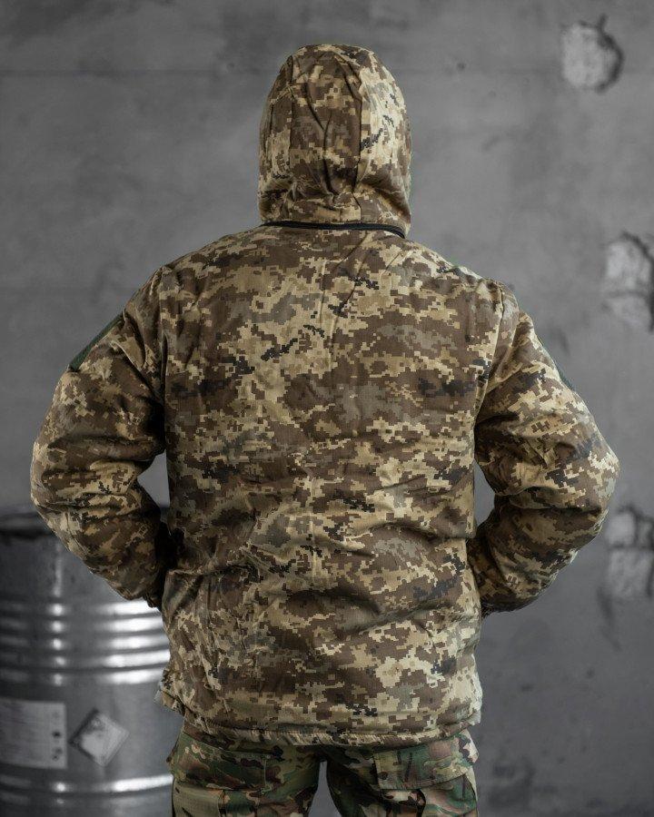 Армейская теплая куртка Пиксель тактический военный бушлат с капюшоном для военнослужащих ЗСУ M arn - фото 5 - id-p2058534815
