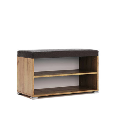 Сучасна відкрита вузька тумба банкетка для взуття з м'яким сидінням у передпокій, коридор 80 см Луна Миро-Марк, фото 1