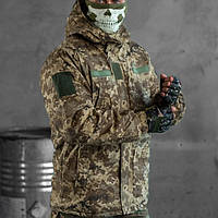 Армейская теплая куртка Пиксель тактический военный бушлат с капюшоном для военнослужащих ЗСУ 4XL arn