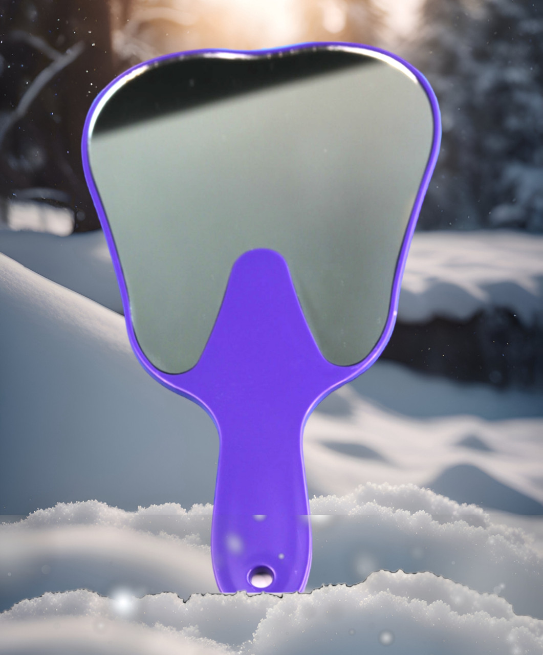 Зеркало оглядове в формі зуба (Фіолетовий)