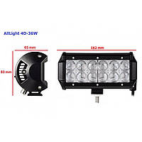 Светодиодная фара AllLight 4D-36W 12chip EPISTAR spot 9-30V