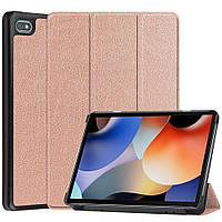 Кожаный чехол книжка Crazy Horse для Blackview Oscal Pad 10 rose gold