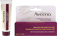 Aveeno, Active Naturals, 1 % гидрокортизон, крем против зуда, 28 г (1 унция)