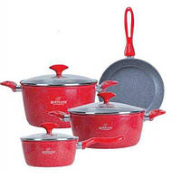 Набір посуду Bohmann BH-7357-red 7 предметів h